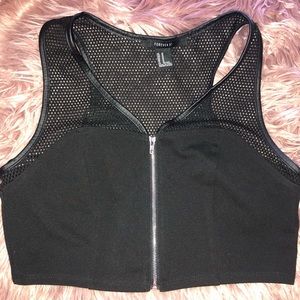 Forever 21 Mesh Crop Top